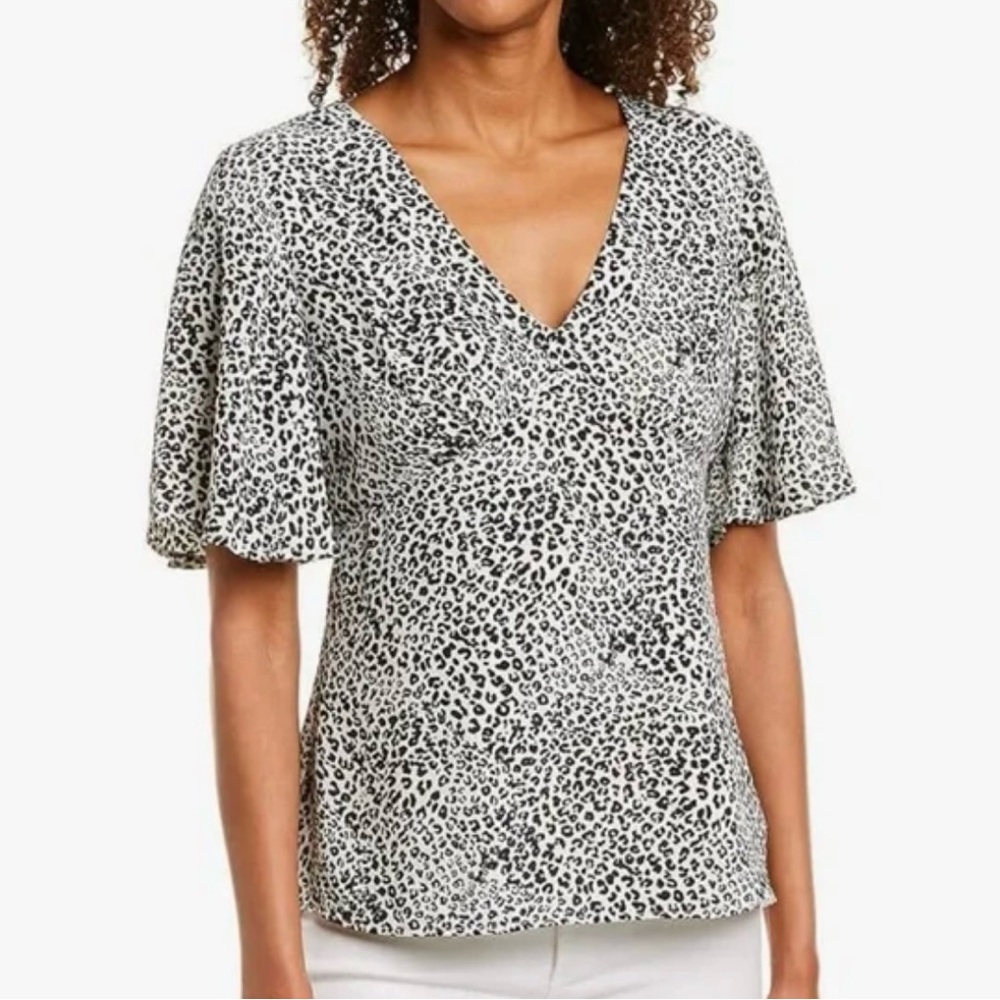 Nanette Lepore Flutter Sleeve Empire Top NWT